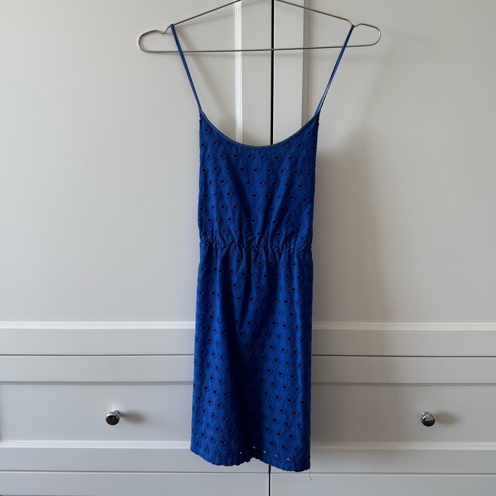 Madewell Blue Lace Cami Dress